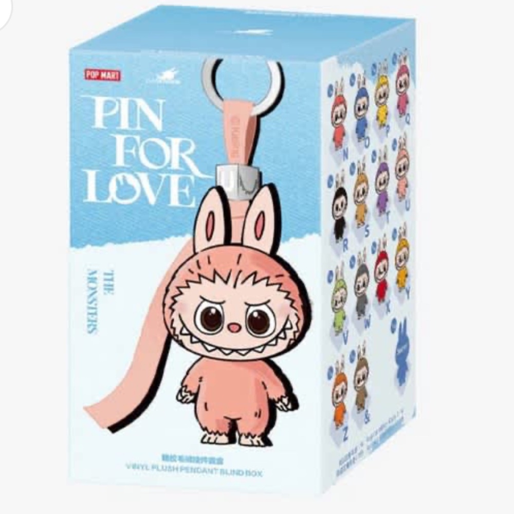 LABUBU V4 PIN FOR LOVE SERIES VINYL PLUSH PENDANT | (N-Z) SINGLE BLIND BOX